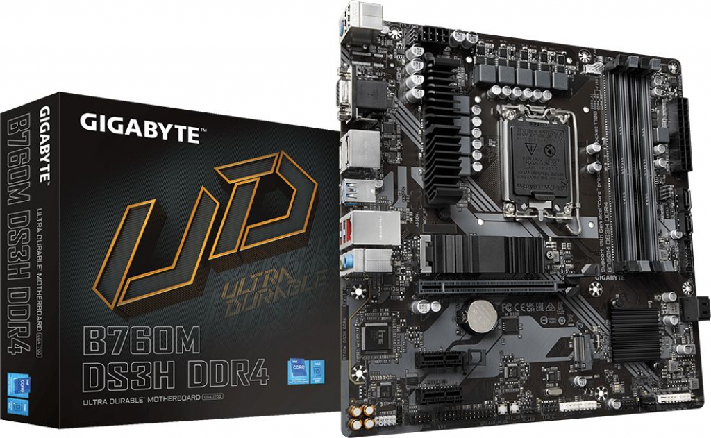 Дънна платка GIGABYTE B760M DS3H DDR4, LGA1700, 4xDDR4, 3200 MHz, Micro ATXна ниска цена с бърза доставка - BestPC.BG