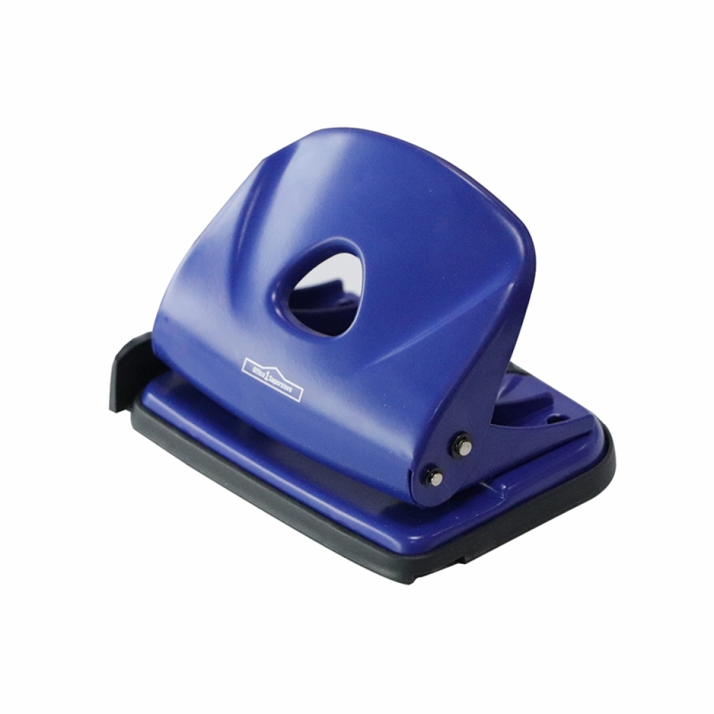 Перфоратор с ограничител P25, за 25 листа, тъмносинна ниска цена с бърза доставка - BestPC.BG