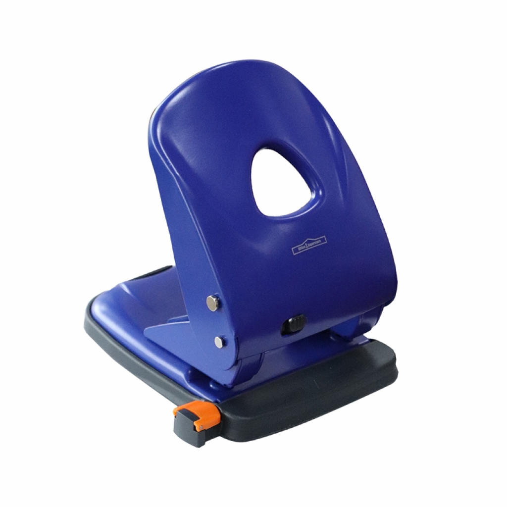 Перфоратор с ограничител P45, за 45 листа, тъмносинна ниска цена с бърза доставка - BestPC.BG