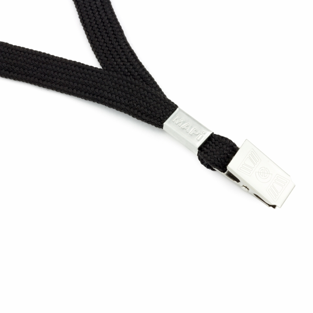 Лента за бадж, с щипка, текстилна, черна, 5 брояна ниска цена с бърза доставка - BestPC.BG