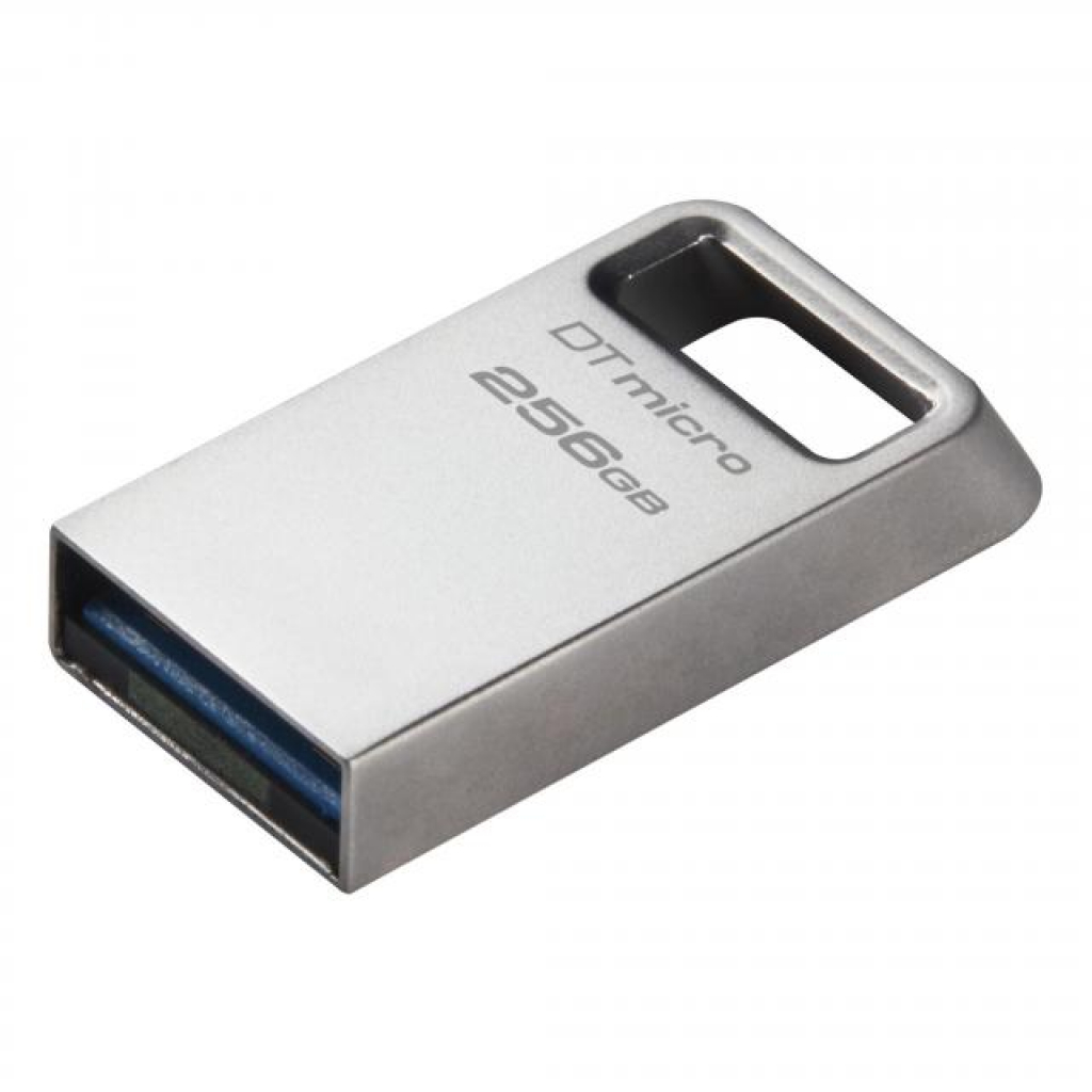 Kingston Data Traveler Micro, 256GB, USB-A 3.2 Gen 1, сребрист цвятна ниска цена с бърза доставка - BestPC.BG