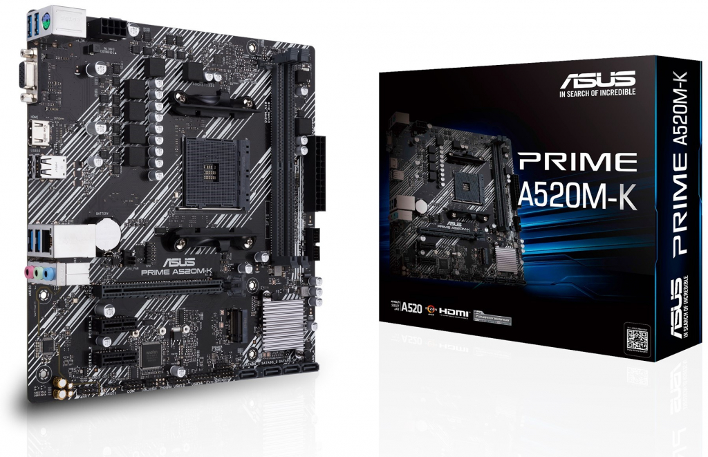 Дънна платка ASUS PRIME A520M-K, AM4, DDR4на ниска цена с бърза доставка - BestPC.BG
