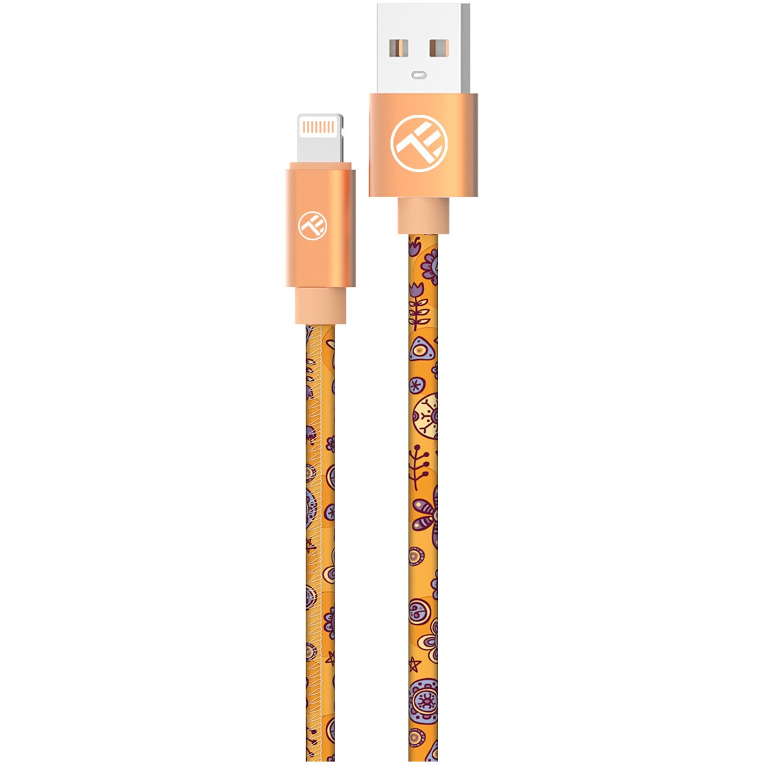 Tellur Graffiti кабел за данни, USB-A - Lightning, 3A, 1 м, оранжевна ниска цена с бърза доставка - BestPC.BG