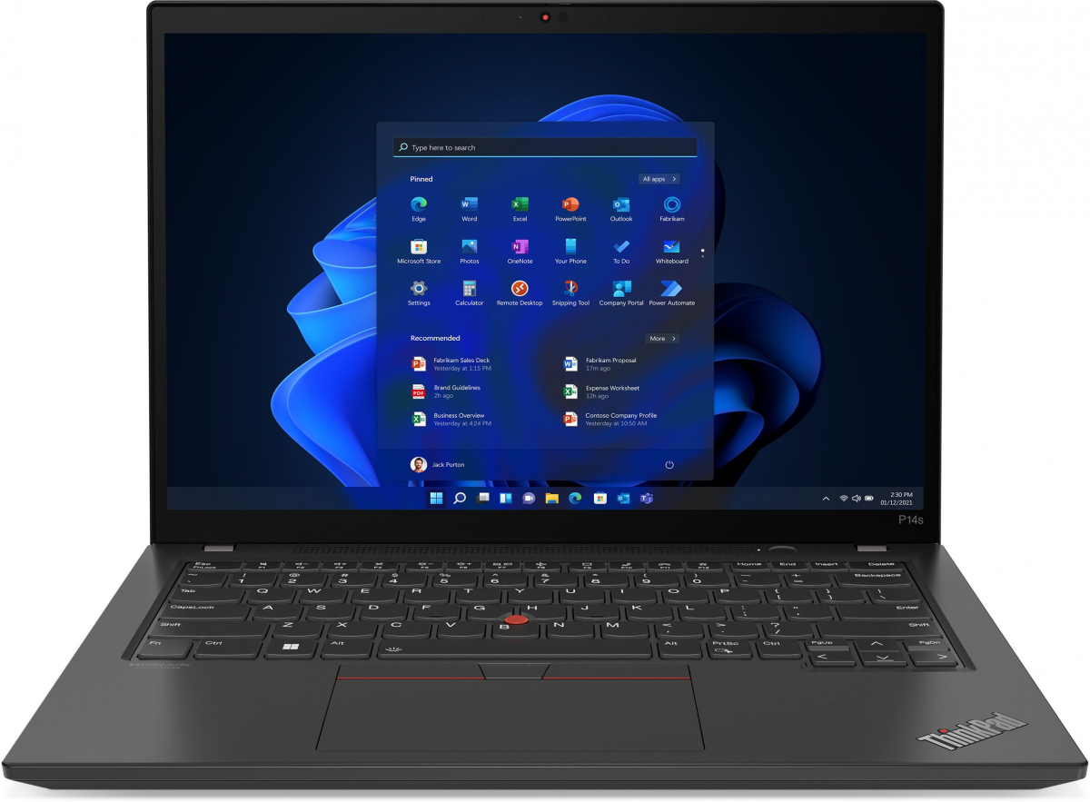 Лаптоп Lenovo ThinkPad P14s G3, Core i7-1260P, 32GB, 1TB SSD NVMe, Quadro T550 4GB, 14"на ниска цена с бърза доставка - BestPC.BG