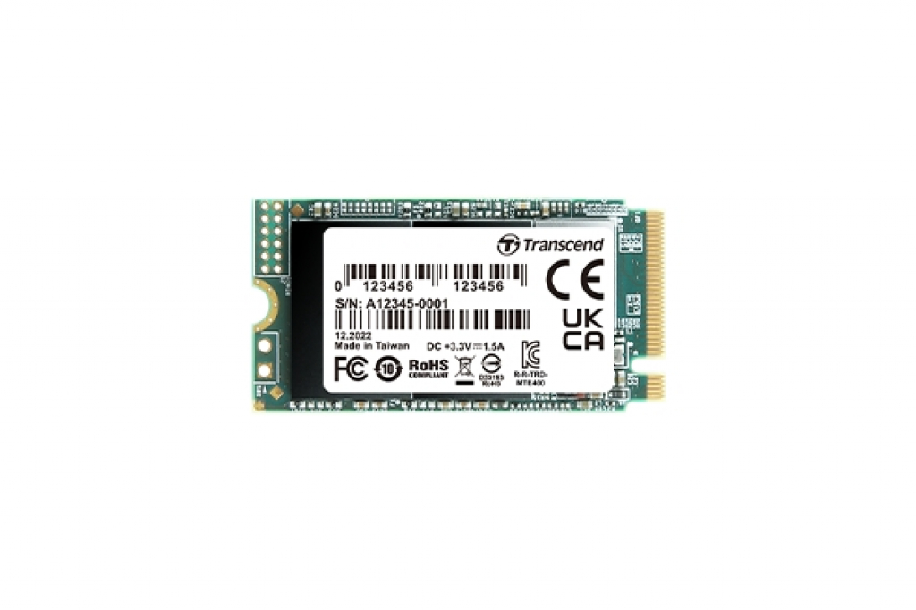 SSD Transcend 512GB, M.2 2242, PCIe Gen3x4, NVMe, 3D TLC, DRAM-lessна ниска цена с бърза доставка - BestPC.BG