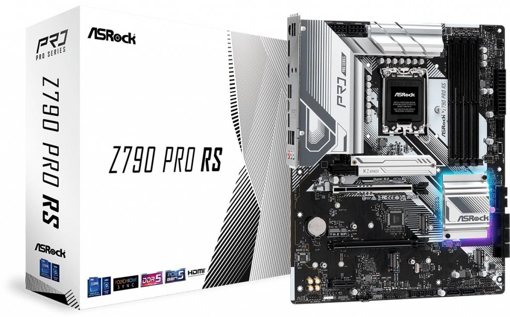 Дънна платка ASROCK Z790 Pro RS, LGA1700, 4x DDR5, 4800 MHz, АTXна ниска цена с бърза доставка - BestPC.BG