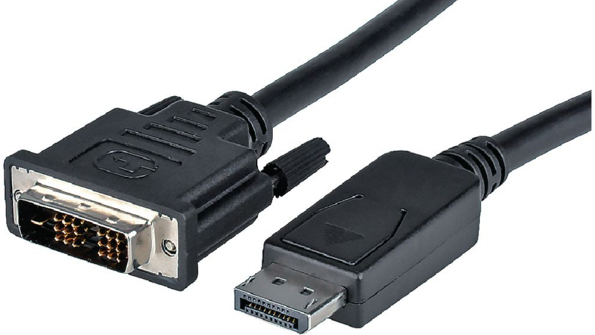 Компютърен кабел DisplayPort - DVI, DP20 plug - DVI-D (24+1) plugна ниска цена с бърза доставка - BestPC.BG