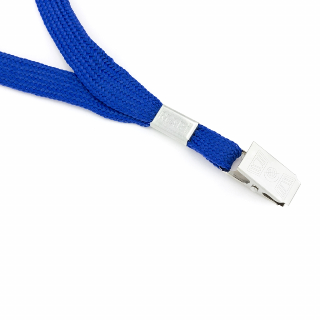 Лента за бадж, с щипка, текстилна, синя, 5 брояна ниска цена с бърза доставка - BestPC.BG