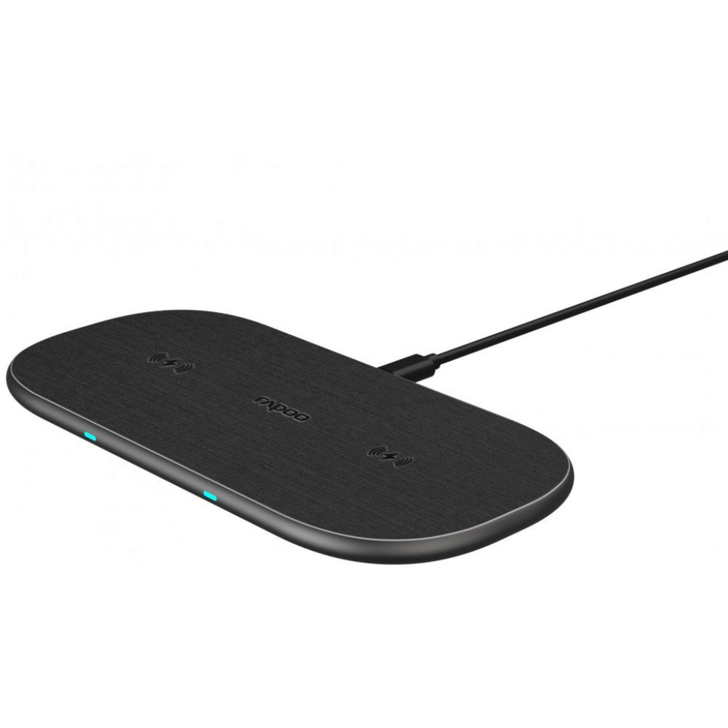 Принадлежност за смартфон Безжично зарядно RAPOO XC260, Qi, Двойно, 7.5W-10W, Черенна ниска цена с бърза доставка - BestPC.BG