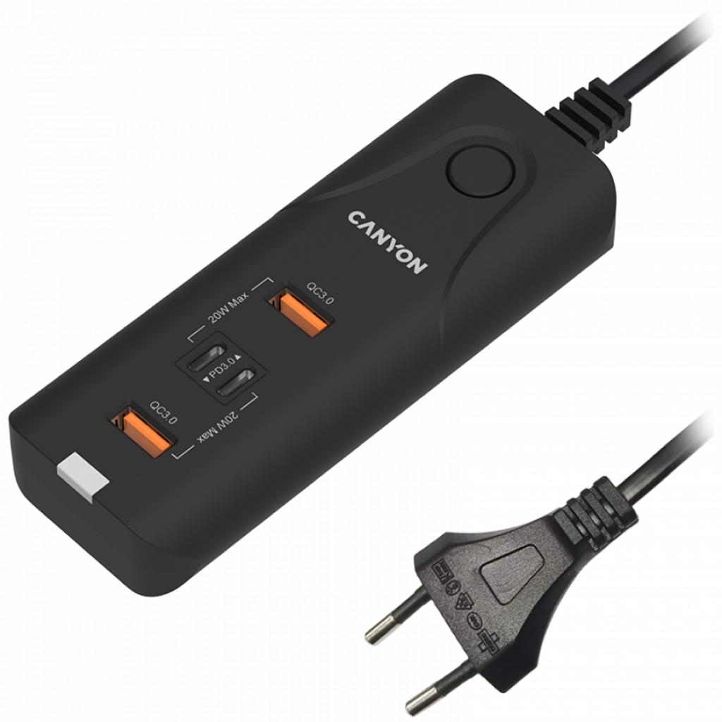 Принадлежност за смартфон Canyon H-10, 40W, DC USB-A QC3.0 5.0V-3.0A, 9.0V-2.0Aна ниска цена с бърза доставка - BestPC.BG