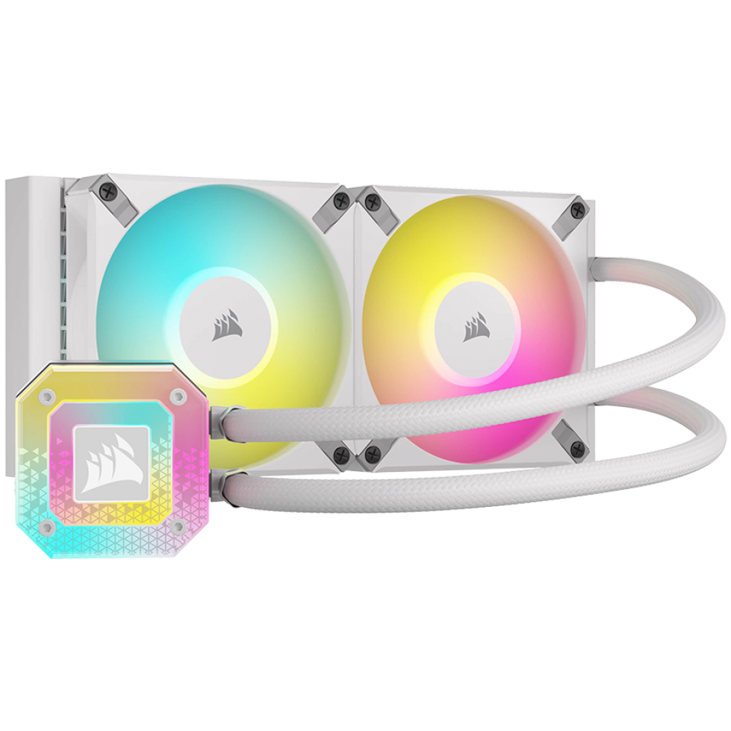 Водно охлаждане Corsair iCUE H100i ELITE CAPELLIX XT White, 240mm Radiator, Liquid CPU Coolerна ниска цена с бърза доставка - BestPC.BG