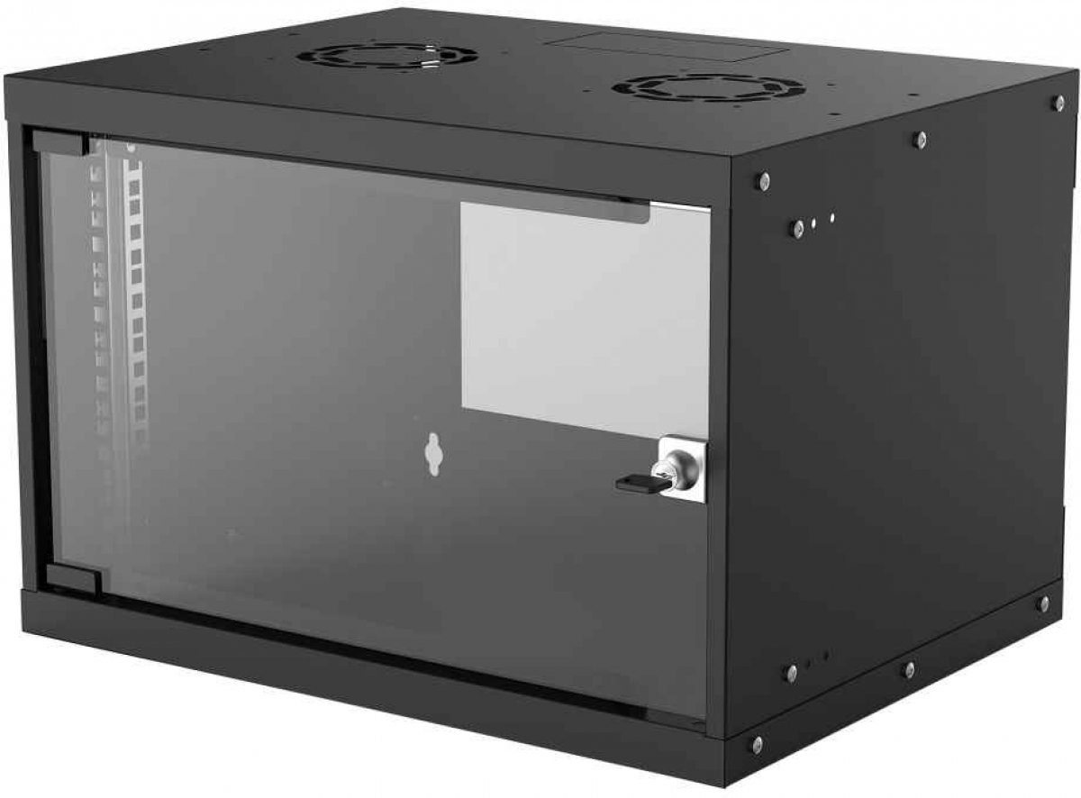 Шкаф за техника - Rack INTELLINET,6U 540x400, стенен, черен - 714143на ниска цена с бърза доставка - BestPC.BG