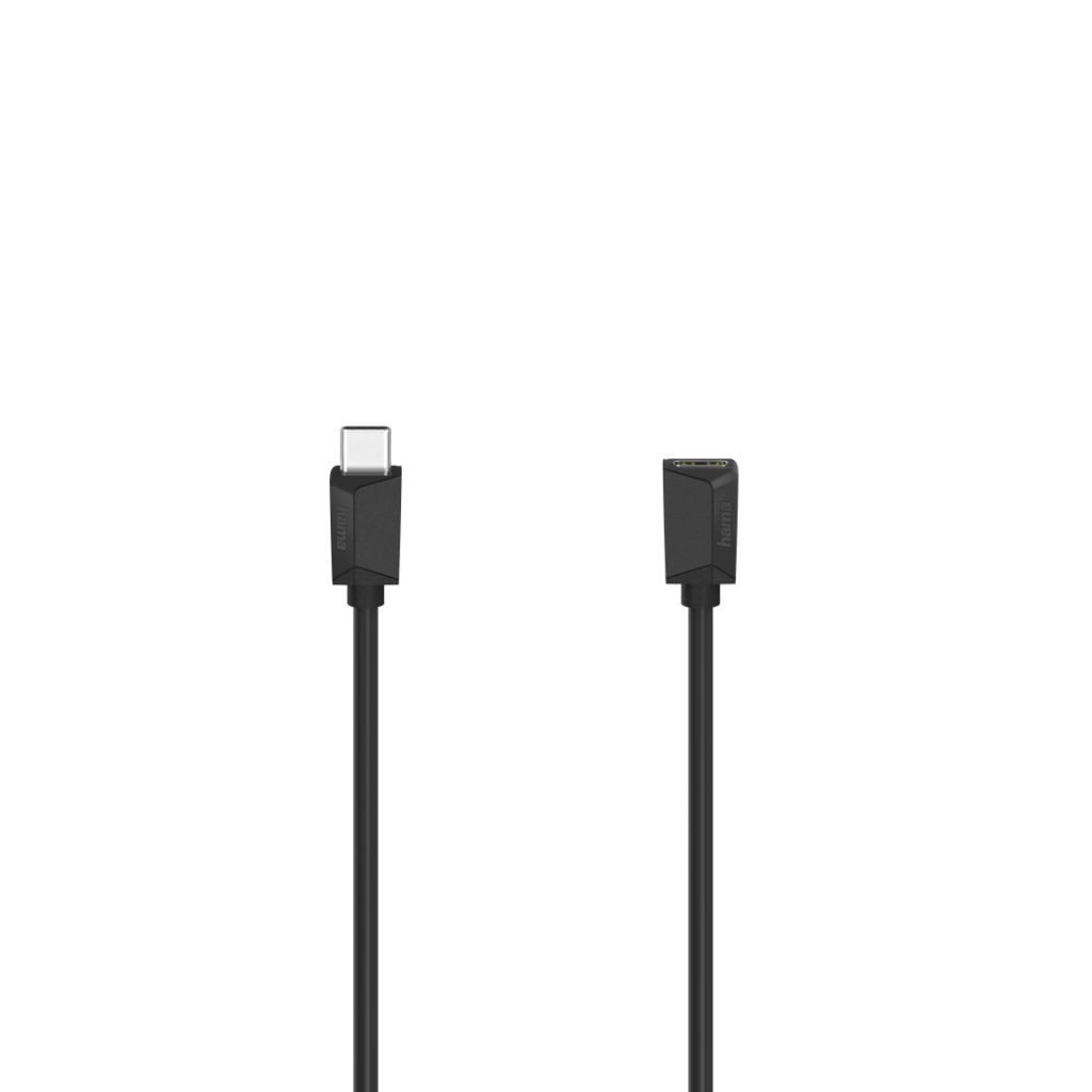 Кабел/адаптер HAMA Full-Featured, USB-C женско - USB-C мъжко, 0.5 м, USB 3.2 Gen1, Черенна ниска цена с бърза доставка - BestPC.BG