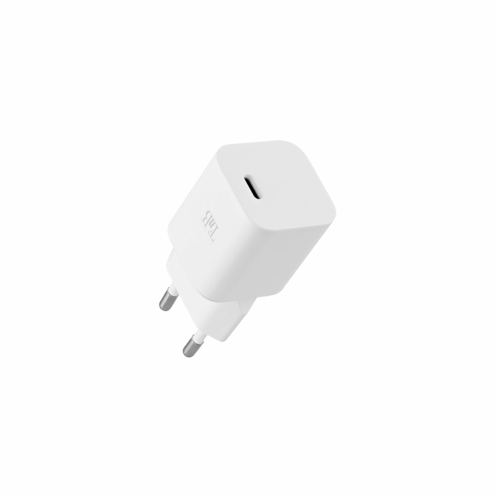 Принадлежност за смартфон TNB Зарядно за телефон, с USB Type C кабел, 20 W, бялона ниска цена с бърза доставка - BestPC.BG