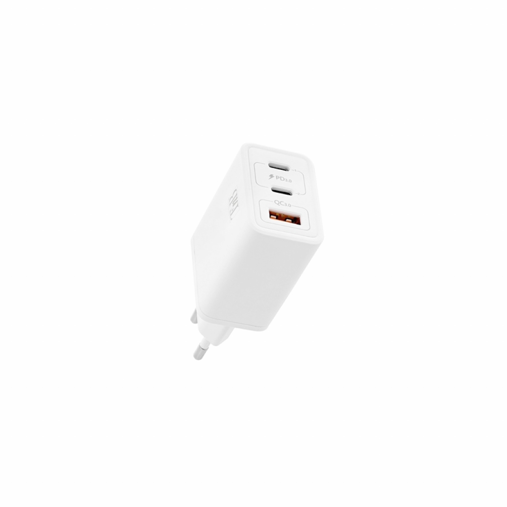 Принадлежност за смартфон TNB Зарядно за телефон, 2 х USB Type-C, 1 х USB Type-A, 65 W, бялона ниска цена с бърза доставка - BestPC.BG