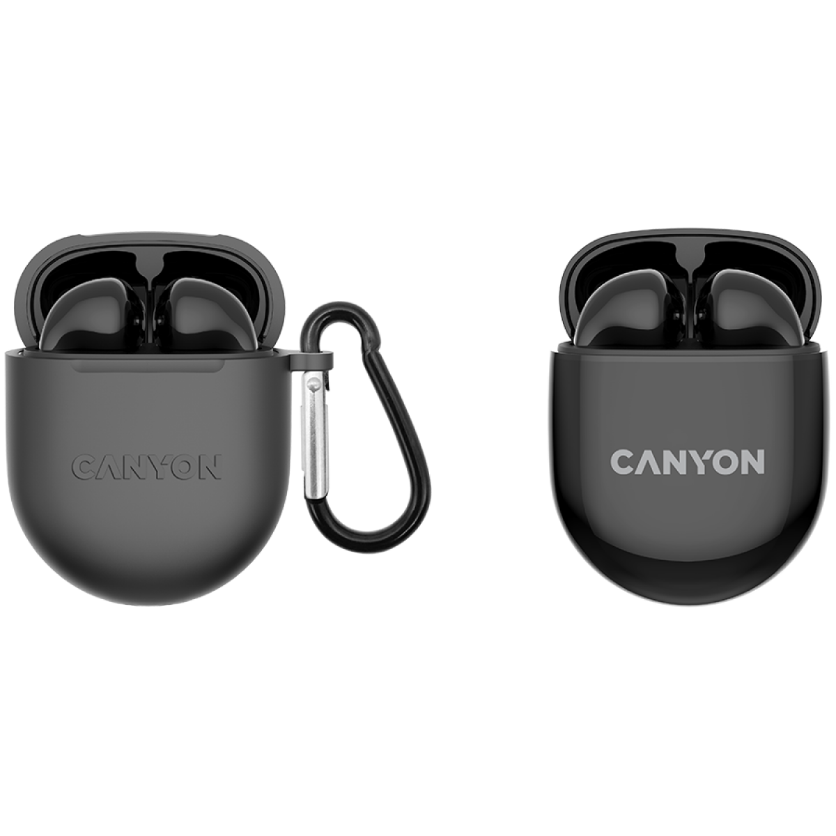 Слушалки Canyon TWS-6, Bluetooth, с микрофон, черенна ниска цена с бърза доставка - BestPC.BG