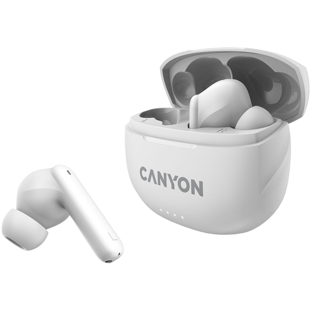 Слушалки Canyon TWS-8 Bluetooth headset, with microphone, 20Hz-20kHz, белина ниска цена с бърза доставка - BestPC.BG