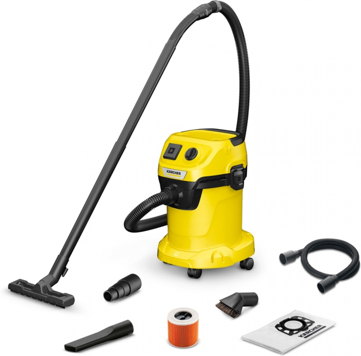 Прахосмукачка Karcher 3 P V-17-4-20 Workshop, за сухо и мокро почистване, 1000 Wна ниска цена с бърза доставка - BestPC.BG