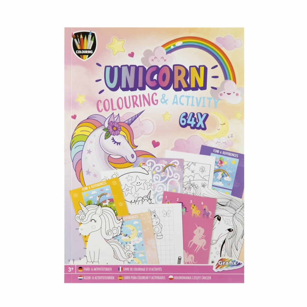 Moxy Книжка за оцветяване и дейности Еднорог, А4, 64 страницина ниска цена с бърза доставка - BestPC.BG