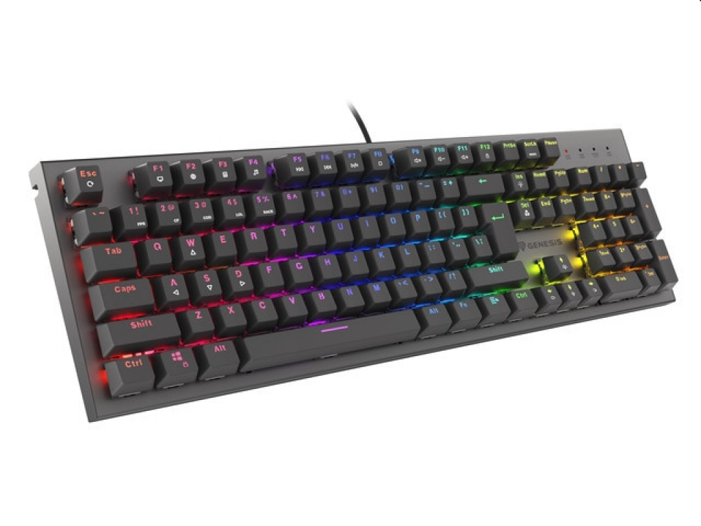 Клавиатура Genesis Mechanical Gaming Thor 303 RGB Backlight Red Switch Hot, US Layout, Blackна ниска цена с бърза доставка - BestPC.BG