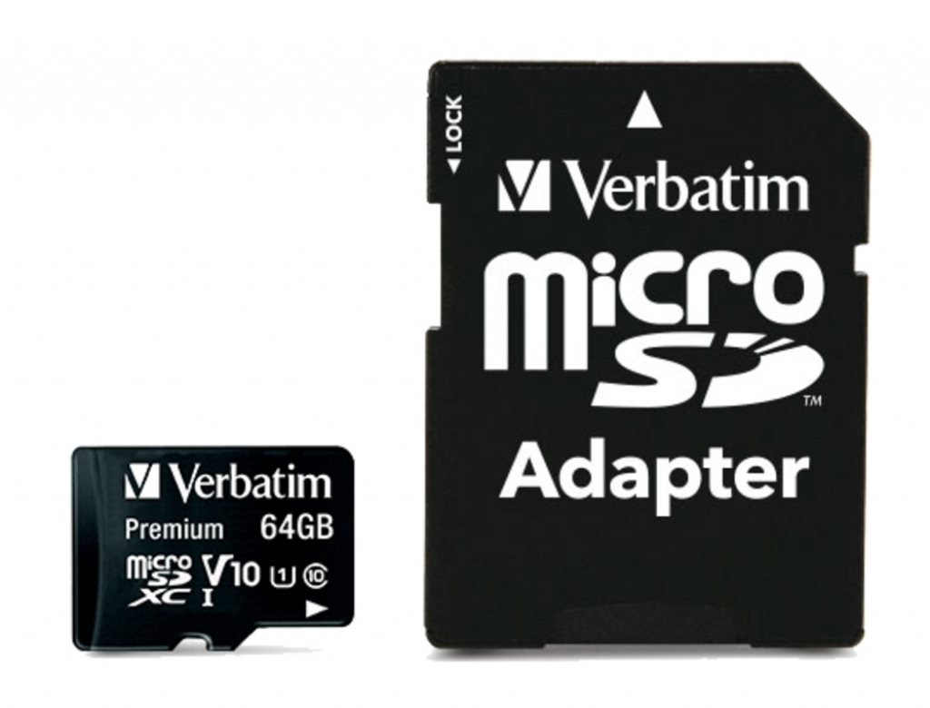 Verbatim Premium micro SDXC 64GB Class 10 (Incl. Adaptor)на ниска цена с бърза доставка - BestPC.BG