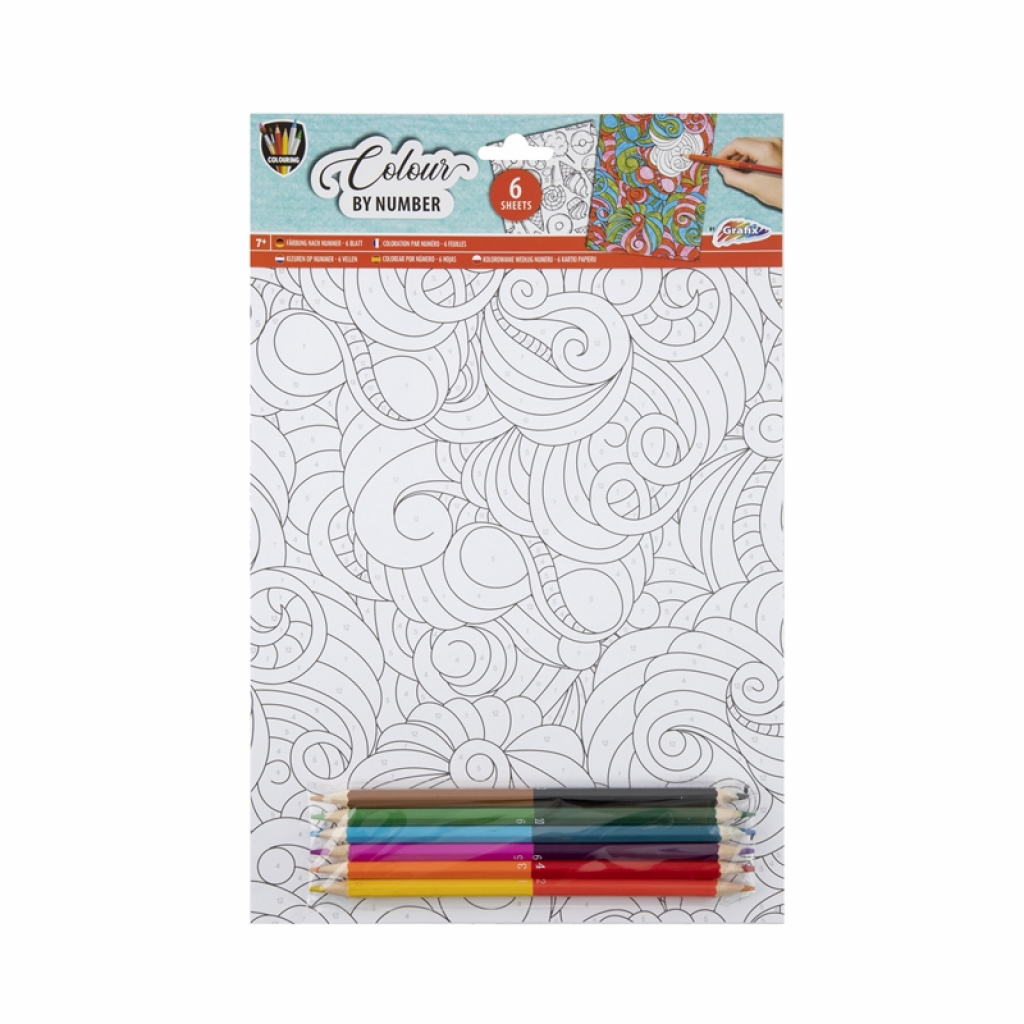 Moxy Рисуване по номера Мандала, А4, с 6 молива, 6 листана ниска цена с бърза доставка - BestPC.BG