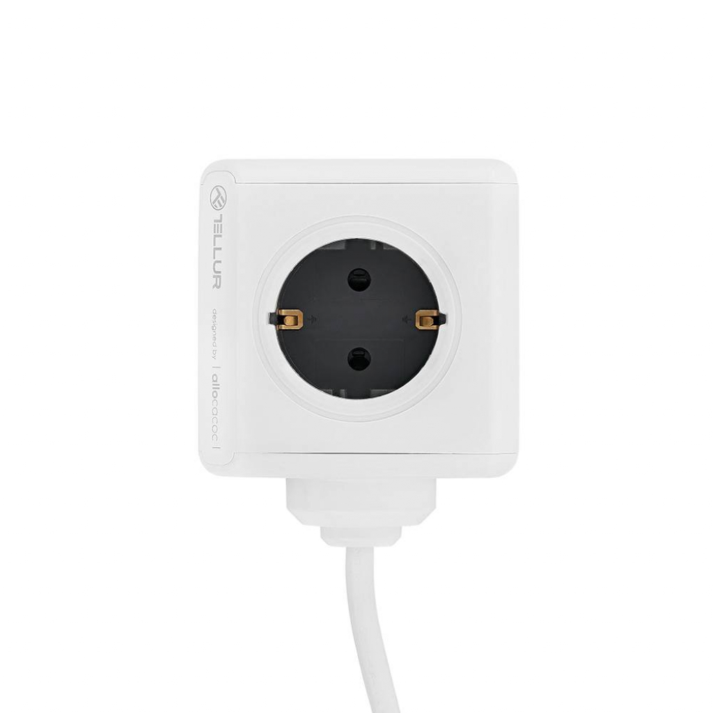 Контакт Tellur PowerCube удължителен кабел , 4 гнезда + 2xUSB, 1,5 м, бялна ниска цена с бърза доставка - BestPC.BG