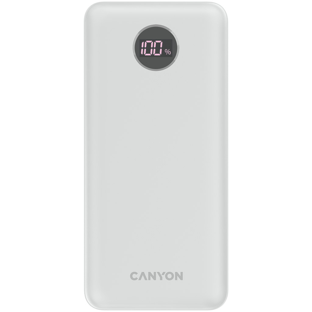 Батерия за смартфон Canyon PB-2002 Power bank 20000mAh Li-poly battery, Input Type-C 5V3Aна ниска цена с бърза доставка - BestPC.BG