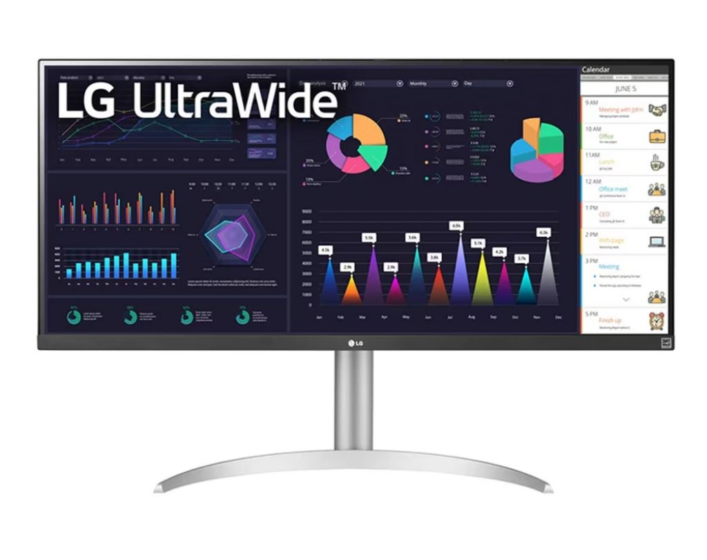 Монитор LG 34WQ650-W, 34" 2560x1080, LED, IPS, 1ms, 100Hz, HDMI, DP, USBна ниска цена с бърза доставка - BestPC.BG