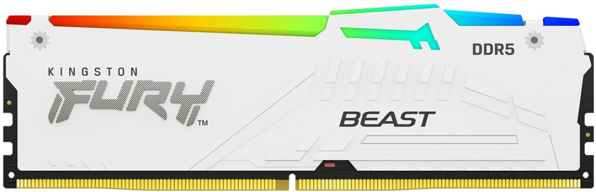 Памет KINGSTON FURY Beast 16GB DIMM 5600MT-s DDR5 CL40 White RGB XMP на ниска цена с бърза доставка - BestPC.BG