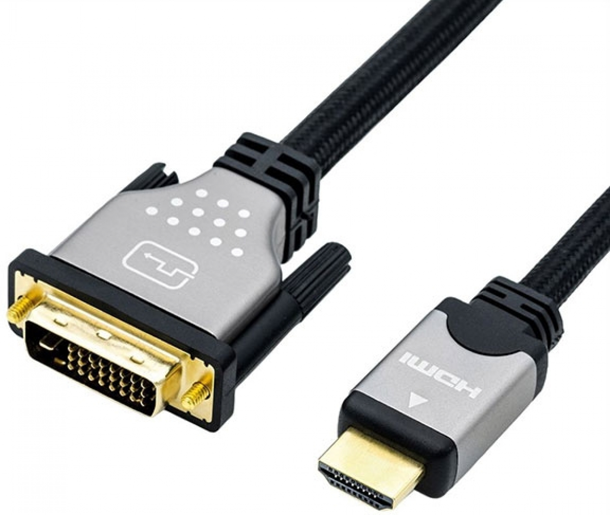 Кабел/адаптер Cable DVI M - HDMI M, 5m, 4K, Roline 11.04.5873на ниска цена с бърза доставка - BestPC.BG