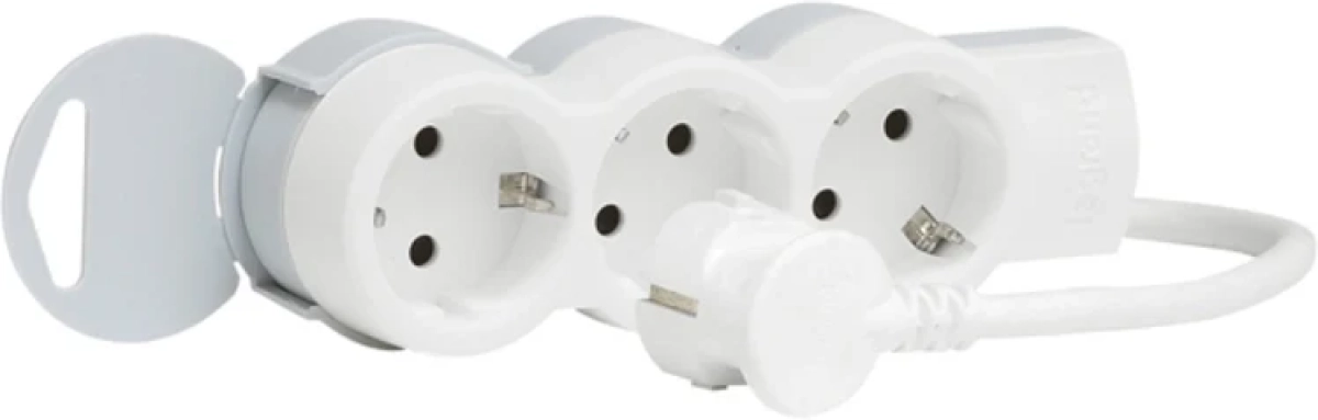 Контакт Разклонител 3 x 2P+E с кабел 5 m Бял - Legrand Standard 695003на ниска цена с бърза доставка - BestPC.BG