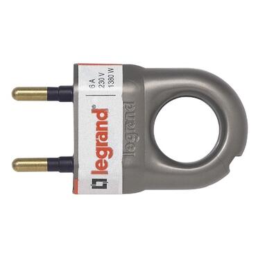 Продукт Щепсел 2Р 6А с ринг Алуминий - Legrand Helium 50165на ниска цена с бърза доставка - BestPC.BG