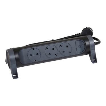 Контакт Разклонител 3x 2P+E Шуко, бутон ON/OFF, с кабел 1.5m, цвят Черен/тъмносив - Legrand Premium 694528на ниска цена с бърза доставка - BestPC.BG