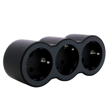 Контакт Адаптер за контакт 3x 2P+E Шуко, фронтални гнезда, цвят Черен - Legrand Standart 694519на ниска цена с бърза доставка - BestPC.BG