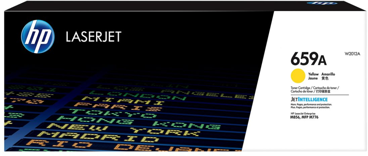 Тонер за лазерен принтер HP 659A, оригинален, за HP Color LaserJet Enterprise M856 series, 13000 копия, жълтна ниска цена с бърза доставка - BestPC.BG