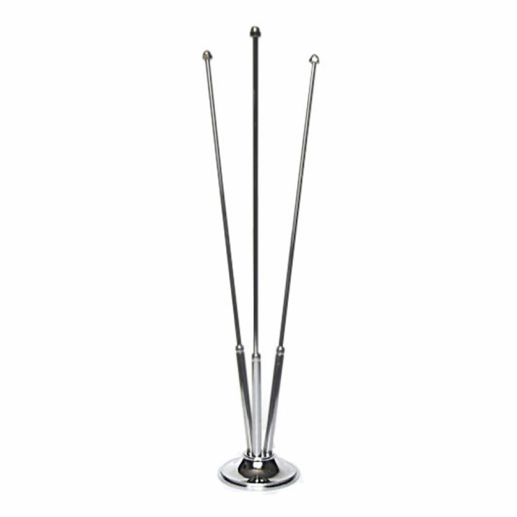 Продукт Настолна хромирана стойка за знаме, тройнана ниска цена с бърза доставка - BestPC.BG