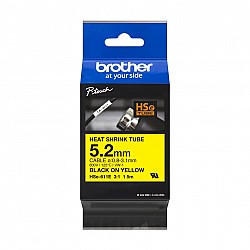Етикетен принтер Brother HSe-611E 5.2mm Black on Yellow Heat Shrink Tapeна ниска цена с бърза доставка - BestPC.BG