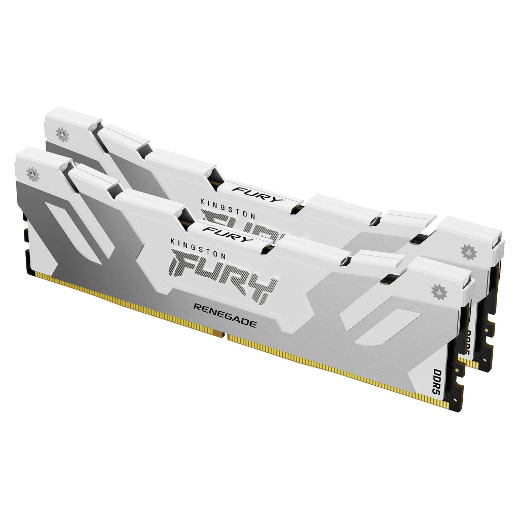 Памет Kingston Fury Renegade White 32GB(2x16GB) DDR5 6400MHz CL32 KF564C32RWK2-32на ниска цена с бърза доставка - BestPC.BG