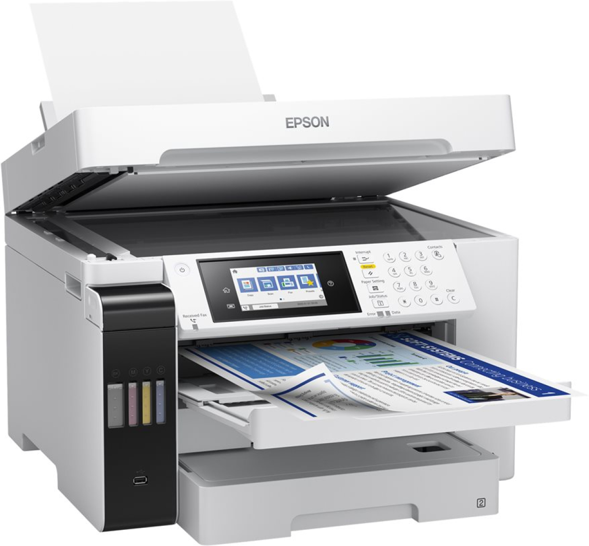Мултифункционално у-во EPSON EcoTank Pro L15180, Цветен Мастиленоструен, 25ppm, A3, 4800 x 1200 dpi, дуплекс, WiFi, факсна ниска цена с бърза доставка - BestPC.BG