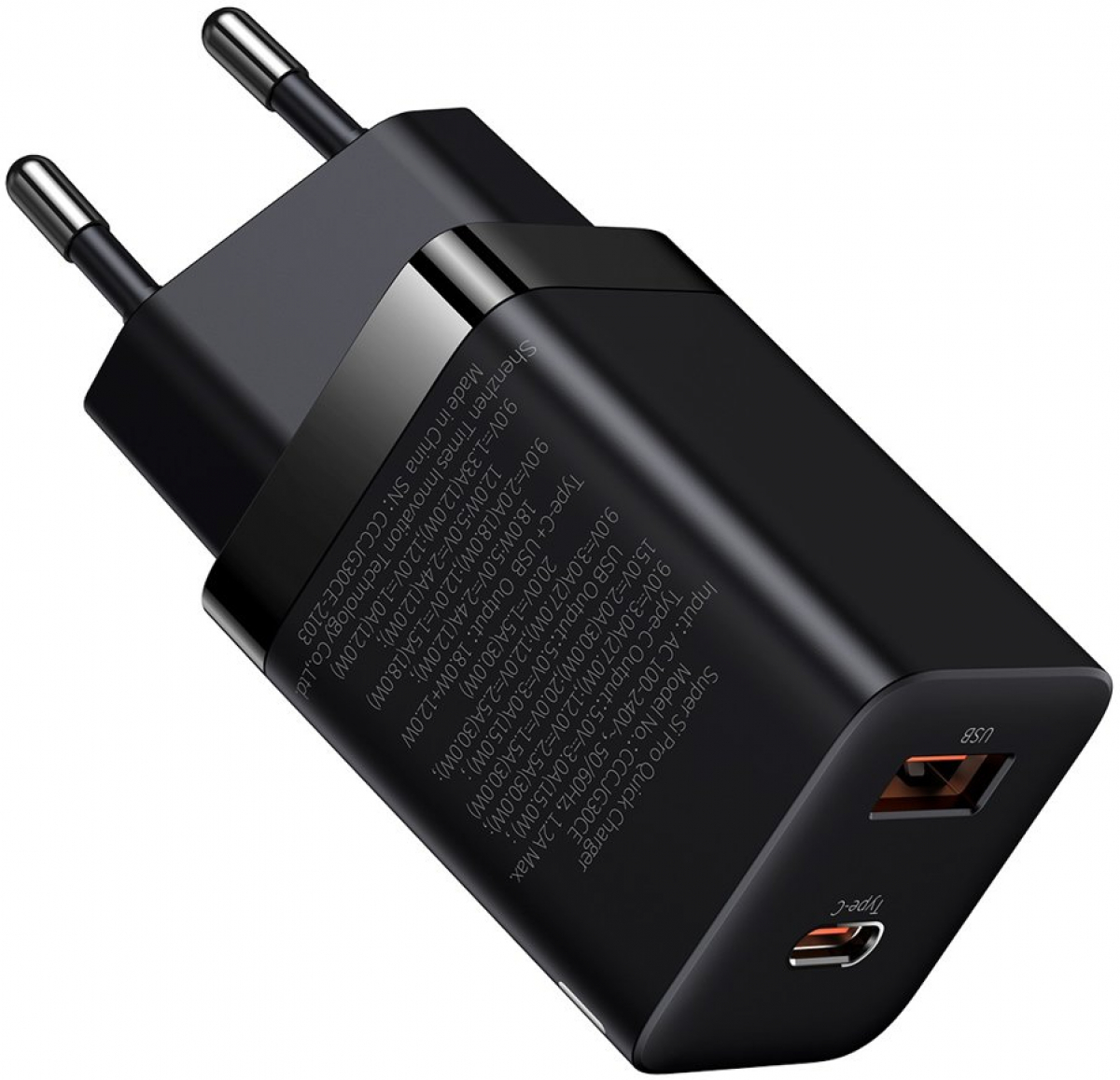 Принадлежност за смартфон Зарядно устройство Baseus Super Pro USB-A към USB-C 30W CCSUPP-E01 - чернона ниска цена с бърза доставка - BestPC.BG