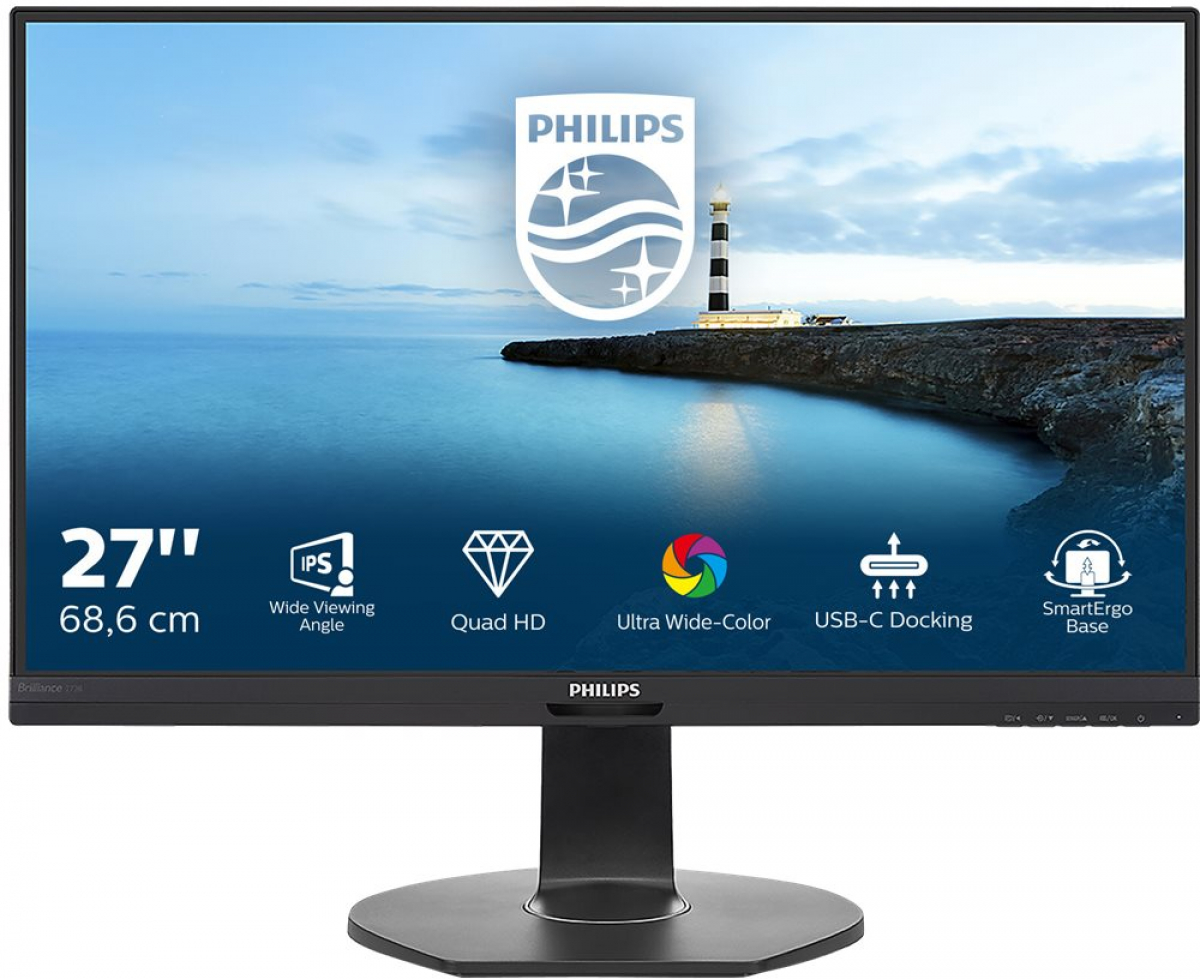 Монитор PHILIPS 272B7QUPBEB-00 27" 2560 x 1440, LED, IPS, 5ms, 60Hz, HDMI, DP, USBна ниска цена с бърза доставка - BestPC.BG