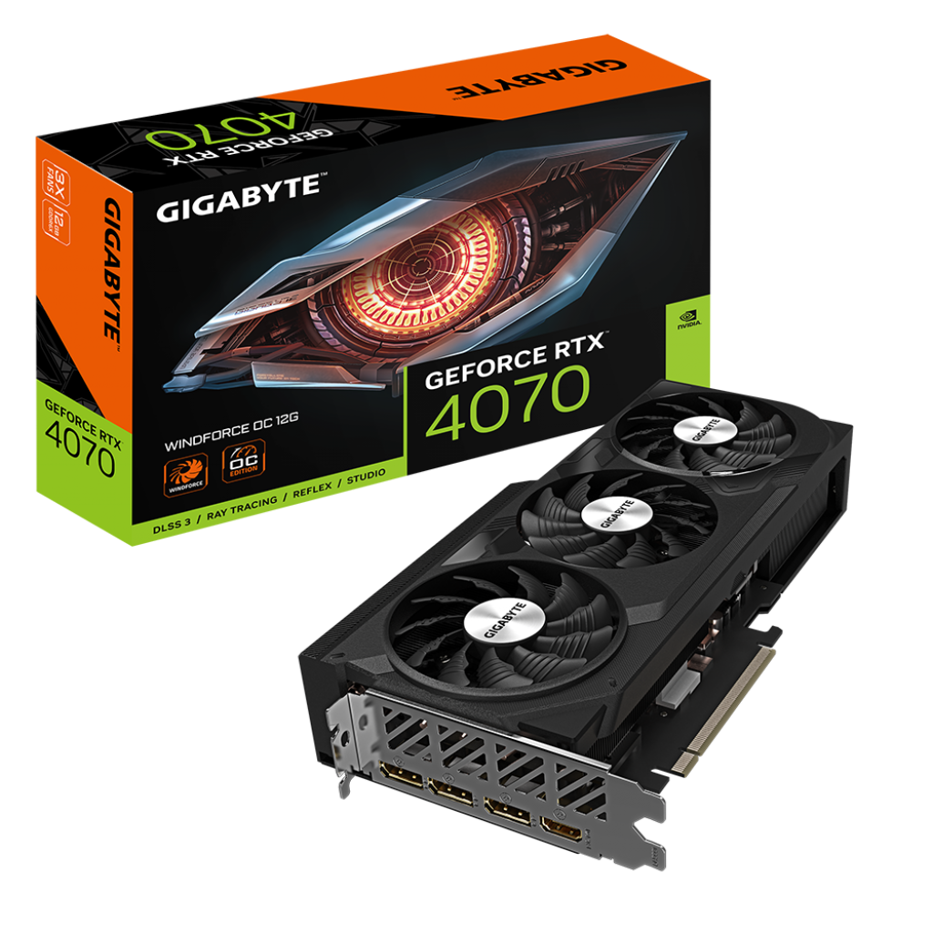 Видеокарта Gigabyte GeForce RTX 4070 WINDFORCE OC 12GB GDDR6Xна ниска цена с бърза доставка - BestPC.BG