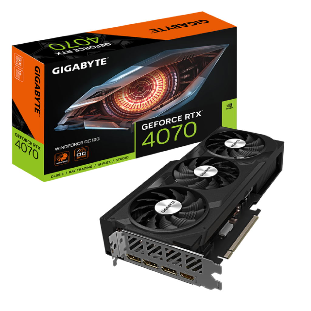 Видеокарта GIGABYTE GeForce RTX 4070 WINDFORCE OC 12GB GDDR6Xна ниска цена с бърза доставка - BestPC.BG
