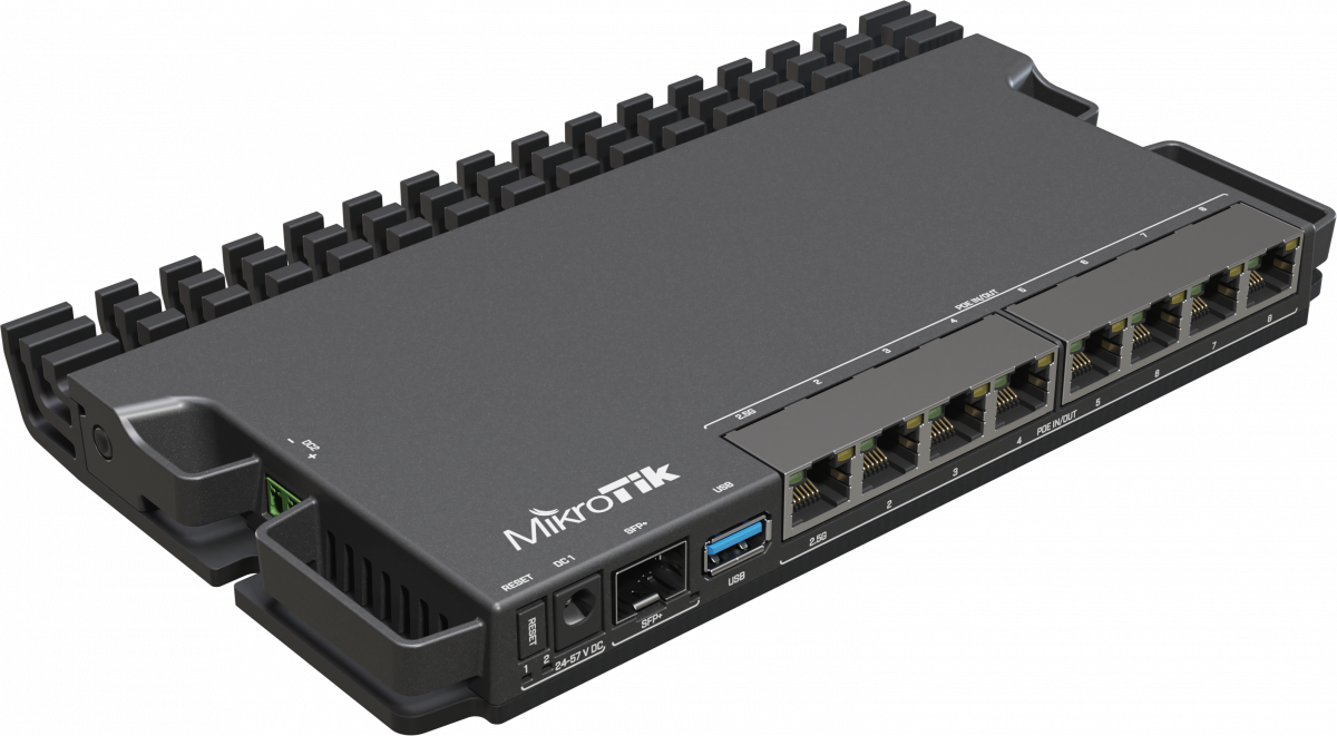 Рутер/Маршрутизатор MikroTik RB5009UPr+S+IN, 1x100/1000/2500, SFP+, 7x100/1000, 802.3af/at, USBна ниска цена с бърза доставка - BestPC.BG