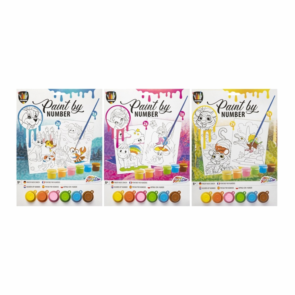 Moxy Комплект рисуване по номера, A4, 2 шаблона, асорти, опаковка 48на ниска цена с бърза доставка - BestPC.BG