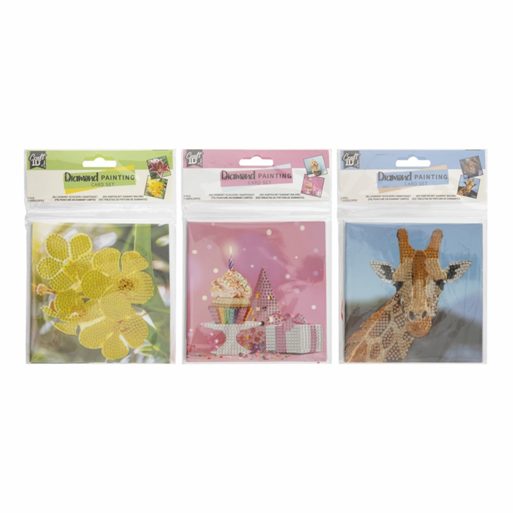 Craft ID Карти за рисуване с мъниста, 13 х 13 cm, 2 броя, асорти, опаковка 96на ниска цена с бърза доставка - BestPC.BG