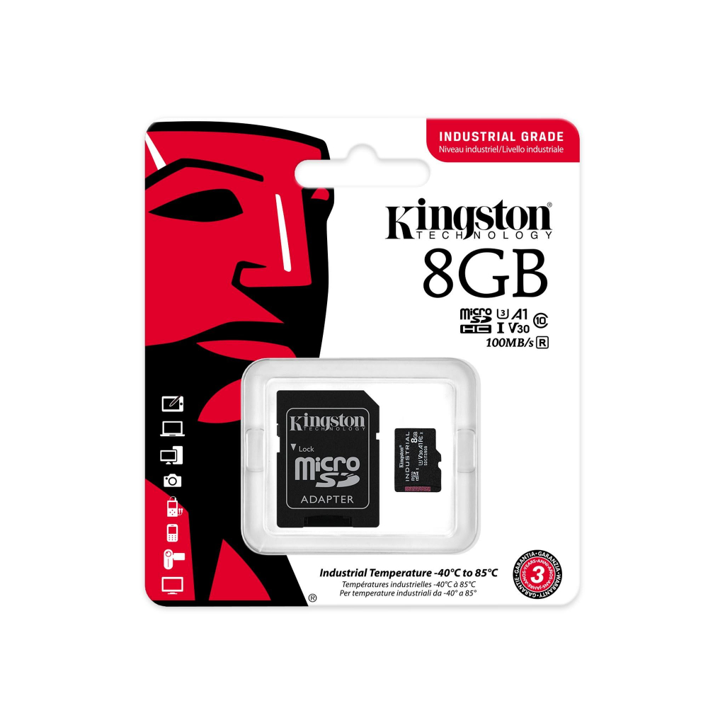 Kingston Industrial microSDHC-SDXC A1 8GB, Class 10на ниска цена с бърза доставка - BestPC.BG