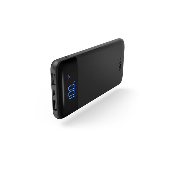 Батерия за смартфон Power Bank 10000mAh HAMA-201661 LED10 Blackна ниска цена с бърза доставка - BestPC.BG