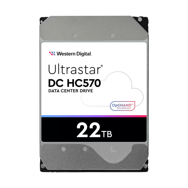 HDD вътрешен Western Digital Ultrastar DC HC570, 22TB, 7200RPM, SATA 6GB-s - WUH722222ALE6L4на ниска цена с бърза доставка - BestPC.BG